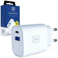 3MK 25W USB-A to USB-C PD QC4+ FlowPower charger, white