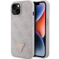 GUESS PU Leather 4G Triangle Rhinestone Case for iPhone 15