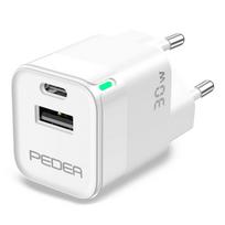 PEDEA Dual Mini Travel Charger 30W White