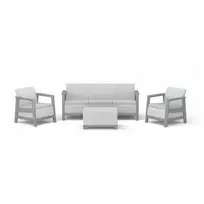 Keter Garden furniture set Scandi Linea 3-seater set light grey/dark steel grey