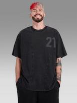 Vyriški T-shirt oversize marškinėliai su spauda 4F x Tomasz Fornal - pilki