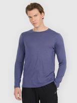 Vyriški longsleeve greitai džiūstantys marškinėliai su merino vilna - tamsiai mėlyni
