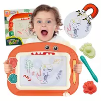 WOOPIE spalvota magnetinė lenta + 2 dinozaurų antspaudai