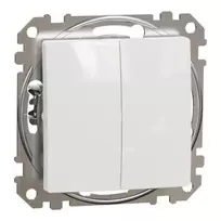 2 klavišų jungiklio mygtukas Schneider Electric Sedna Design SDD111118 (baltas)