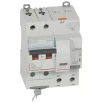 Srovės nuotekio relė su automatiniu jungikliu Legrand 411160 (C, 25A, 2P, 30mA, 230V)