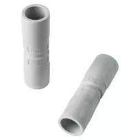 Tiesus sujungimas Elettrocanali EC74020 (D20, pilkas (RAL7035), su išplatintu galu, behalogenis)