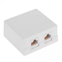 Virštinkinė rozetė RJ45 LK-WP-032 (2 lizdai, UTP Cat.5e, krosuojama)