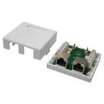Virštinkinė rozetė LK-WP-037 (2x RJ45, FTP, Cat.5e, krosuojama)