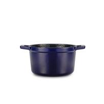 Apvalus emaliuotas ketaus puodas Zyle ZY03BLKI, Ø14 cm, mėlynas