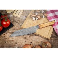 Damasko plieno peilis Kamazaki Bunka KZI303KN, 18 cm