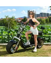 Elektrinis dviratis registruojamas motoroleris - čioperis Citycoco Q10 3000W 26AH 60V