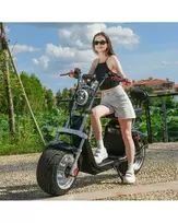 Elektrinis dviratis registruojamas motoroleris - čioperis Citycoco Q10 3000W 26AH 60V