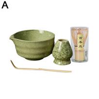 NAUJAS Aukštos klasės 4 vnt./rinkinys Japoniška keraminė Matcha dovanų dėžutė Matcha arbatos rinkinys su plaktuvėliu ir dubenėliu Prašmatnus malūnėlis Šepetėlis Arbatos įrankiai Laikiklis beige