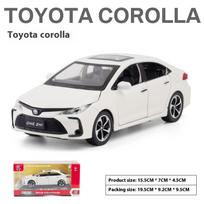 Diecast 1/32 mastelio TOYOTA Corolla lydinio automobilio modelis Simuliacinis metalinis transporto priemonės garsas ir šviesa Miniatiūrų kolekcija Madingi papuošalai Dovanos balta
