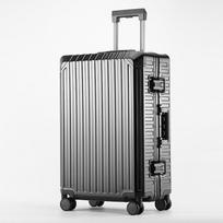 24 colių aliuminio-magnio lydinio vežimėlis su universaliais ratukais 20-inch Cabin Case juoda