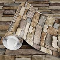 Atsparus vandeniui vinilinis lipnus plytų akmens tapetas Nuplėšk ir klijuok Svetainės virtuvės miegamojo bendrabučio dekoras Baldų atnaujinimas 45x100cm