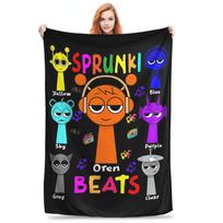 Incredibox Sprunki Antklodė Flanelinė Vasarinis Siaubo Žaidimas Daugiafunkcinė Super Šilta Mesti Antklodė Lovai Kelionėms Lovos Priedai 75x100cm 30x40in