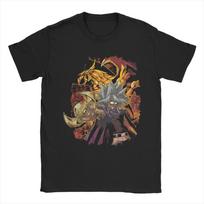 Mens Womens Yu-Gi-Oh Game Yami Yugi T Shirt Pure Cotton Print Tee Shirts  Top Clothing S
