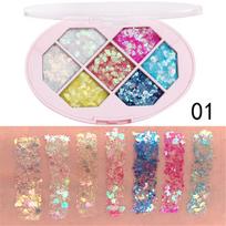 glitter powder eyeshadow Five-pointed star moon diamond shards 10.5*7.2*2 beige