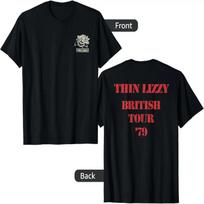 Thin Lizzy – Black Rose 79 m. Didžiosios Britanijos turas Marškinėliai S juoda