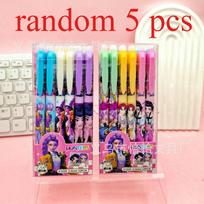 Anime Kpop Demono Medžiotojai 0,5 mm Ištrinamas Želinis Rašiklis - Papildomas ir Įtraukiamas Juodo Rašalo Trinties Rašiklis, Sukurtas Mokyklos Biuro Prekėms