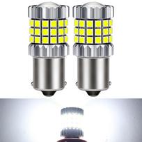 2 vnt. didelės galios Canbus 1156 PY21W BAU15S LED lemputės 1156 BA15S P21W 1157 P21/5W BAY15D Automobilio posūkio signalo lemputė Be greito mirksėjimo Automobilio stabdžių atbulinės eigos šviesa 1156 BA15S P21W balta