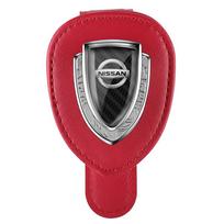 For Nissan X-trail Qashqai Note Juke GTR Car Auto Sun Visor Eyeglass Hanger Clip Leather Glasses Holder Car Storage Center Cover