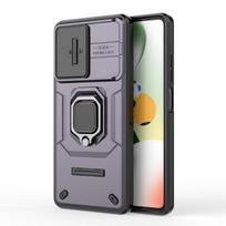 Dėklas Xiaomi Redmi Note 12 Pro, Dėklas su slankiojančiu kameros dangteliu Xiaomi Redmi Note 12 Pro Plus 5G, Atsparus smūgiams šarvuotas PC TPU galinis dangtelis Redmi Note 12 Pro 5G violetinė