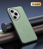 Dėklas Honor 400 Pro, magnetinis odinis apsauginis dangtelis Honor 400 Pro, aukštos kokybės, atsparus pirštų atspaudams, neslystantis, PC+TPU HONOR 400 Pro žalia
