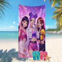 1PC Blue 67 Shark Beach Towel Suitable for Beach Vacation Camping Pool Yoga Beach Quick Water Absorption Summer Gift for Friends 40X60CM