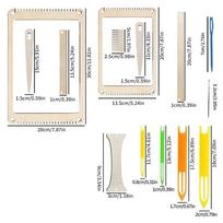 Small Frame Mini Loom Machine Lightweight Yarn Weaving Tools Hand-Knitting Kit  Kids Beginners Set C