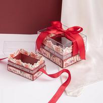 Premium Acrylic Wedding Gift Box for Candy - Square Bridesmaid & Groomsman Thank You Box Small 14*9*8