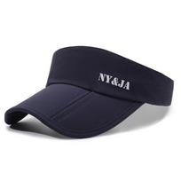 Unisex foldable sports visor - open top, quick-dry, fashionable style for marathon, outdoor running, and everyday wear One size fits all tamsiai mėlyna