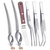 6/12Pcs Drawing Spoons Chef Plating Tools Cooking Tweezers Dessert Tools Culinary Precision Spoons Plastic Dough Scrapers