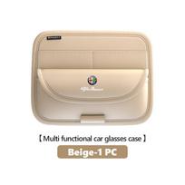 AAACI1 Car Sun Visor Glasses Case Sunshade Clamp Sunglasses Holder For Alfa Romeo Giulia 147 Mito 156 159 166 GT Stelvio Brera Volante
