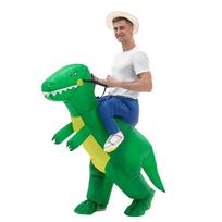 Pripučiamas T-Rex Dinozauras Helovino Kostiumas Cosplay Adult (150-195CM) šviesiai žalios spalvos