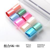Nail Art Products Transfer Stickers Star Paper Tibetan Colorful Laser Nail Art Stickers 6.6 * 12.9Cm Boxed 01