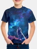 T-shirt for a Boy Children Howling Wolf 3d Print Top Shirts Korean Children's Clothes 2024 Tops Baby Boys Clothing Short Sleeve 100