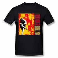 New Fashion Rock GUNS N ROSES USE YOUR ILLUSION T Shirts Men Clothes Heavy Metal Hip Hop T-shirt Short Sleeve Tshirt XXXXL juoda