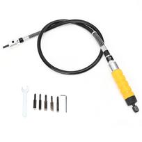 Electric Woodworking Carving Chisel Carpentry Tool Set Yellow Handle Effortless with Wrench
