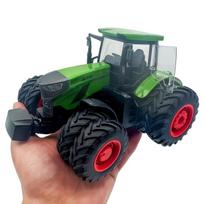 1:24 mastelio traktoriaus žaislas, stumdomi žaisliniai automobiliai Helovino, Kalėdų, gimtadienio dovanoms. žalia