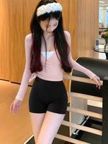 Women's Red Slimming Long Sleeve Yoga & Pilates Set (2026) Small