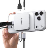 ORICO Magnetic Docking USB C Hub with MagSafe 10Gbps 2230 NVMe SSD HDMI 10Gbps USB Card 100W PD Fast Compatible with iPhone Pro Max MacBook M.2