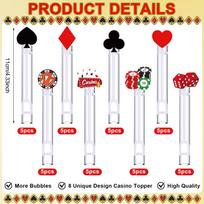 40 Pcs Casino Bubble Wands Bulk Mini Themed Party Wand Favors Gifts Bag Stuffers For Las Vegas Night House Poker Game Birthday P