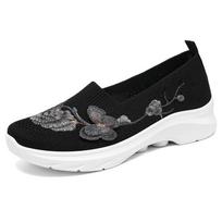 Women's Woven Breathable Shoes Arch Support Diabetes Foam Shoes Walking Anti-Slip Sports Shoes Indoor Outdoor Casual Athletic Work Sneakers for Women 36