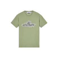 Stone Island Ss23 Solid Color Logo Print Short Sleeve T-Shirt Unisex Tops Military-Green 78152NS90-V0058 S