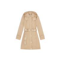 Michael Kors FW22 Viengubas su gobtuvu lietpaltis Moteriški paltai Chaki 77Q5620M72250 S