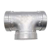 Galvanized Grooved Lined Plastic Equal Tee