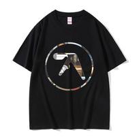 Aphex Twin Album Cover Graphic T-shirt Men Women Fashion Oversized T-shirts Men's Casual Cotton Vintage T Shirts Tops Streetwear 4XL