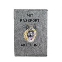 Akita, Akita Inu - Etui Na Paszport Psa, Pokrowiec Na Dokumenty, Prezent Dla Podróżnika Od Marki Art-Dog